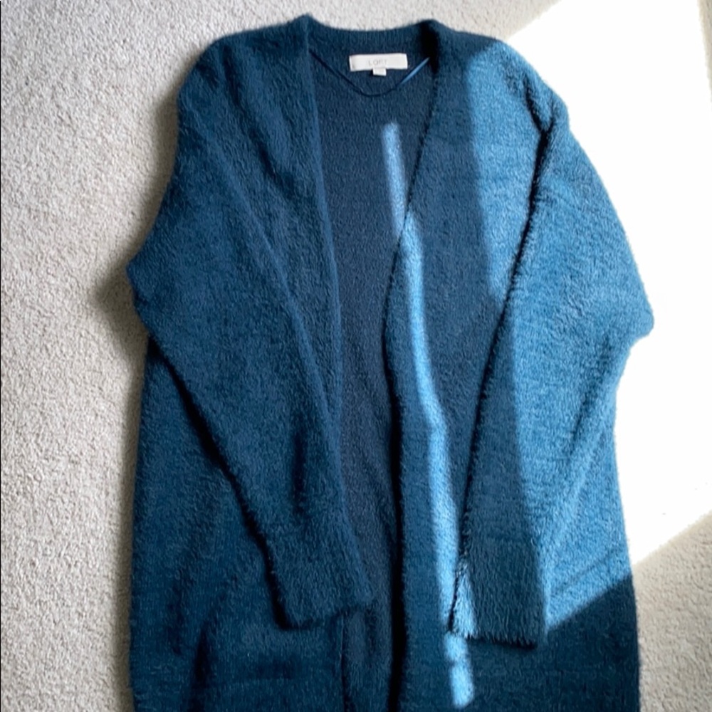 Loft sweater cardigan. Eyelash fabric.